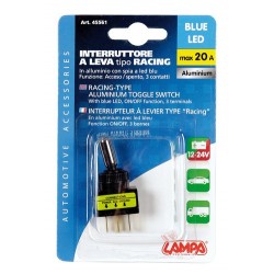 Interruttore a leva 3 contatti - 12/24V - blu - 20A