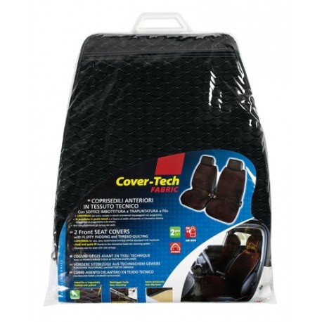 Cover-Tech Fabric coppia coprisedili anteriori in tessuto tecnico - nero - grigio