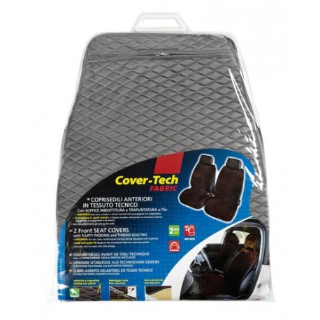Cover-Tech Fabric coppia coprisedili anteriori in tessuto tecnico - grigio