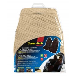 Cover-Tech Fabric coppia coprisedili anteriori in tessuto tecnico - beige - bianco