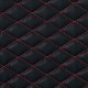 Cover-Tech Leatherette coppia coprisedili anteriori in similpelle - nero - rosso