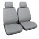 Cover-Tech Leatherette coppia coprisedili anteriori in similpelle - grigio