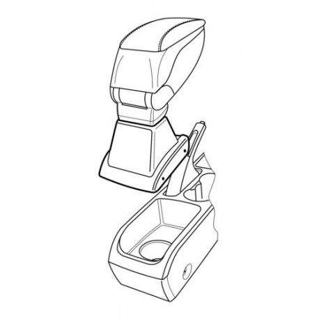 Attacco bracciolo portaoggetti