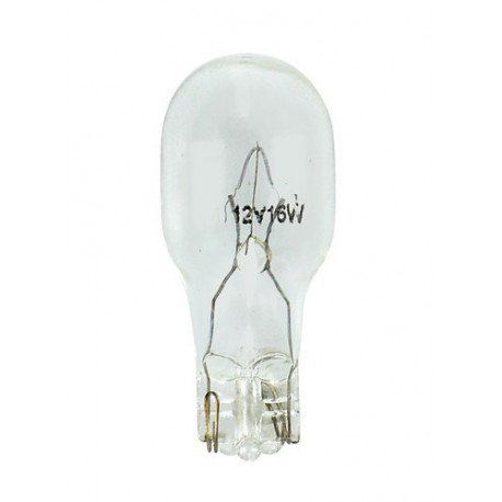 12V Lampada con zoccolo vetro - W16W - 16W - W2.1x9.5d - 2 pz in blister