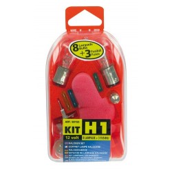Kit lampade di ricambio 11 pezzo alogena H1 - 12V