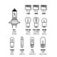 Kit lampade di ricambio 11 pezzo alogena H7 - 12V