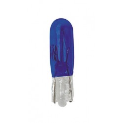12V Lampada con zoccolo vetro - T5 - 1.2W - W2x4.6d - Blu