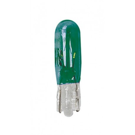 12V Lampada con zoccolo vetro - T5 - 1.2W - W2x4.6d - verde