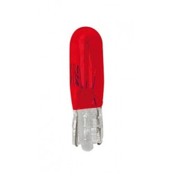 12V Lampada con zoccolo vetro - T5 - 1.2W - W2x4.6d - rosso
