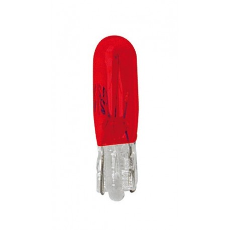 12V Lampada con zoccolo vetro - T5 - 1.2W - W2x4.6d - rosso