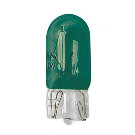 12V Lampada con zoccolo vetro - W5W - 5W - W2.1x9.5d - verde