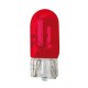 12V Lampada con zoccolo vetro - W5W - 5W - W2.1x9.5d - rosso