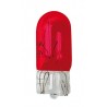 12V Lampada con zoccolo vetro - W5W - 5W - W2.1x9.5d - rosso