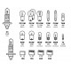Kit lampade di ricambio 19 pz alogena 2x H1 - 12V