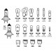 Kit lampade di ricambio 19 pz alogena 2x H7 - 12V