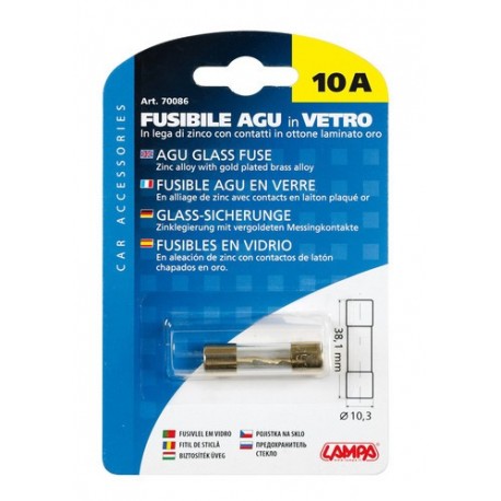 Fusibile AGU in vetro 12/32V - 10A