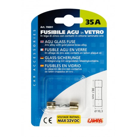 Fusibile AGU in vetro 12/32V - 35A