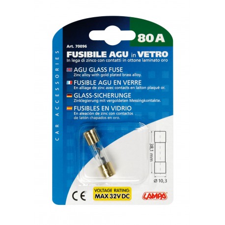 Fusibile AGU in vetro 12/32V - 80A