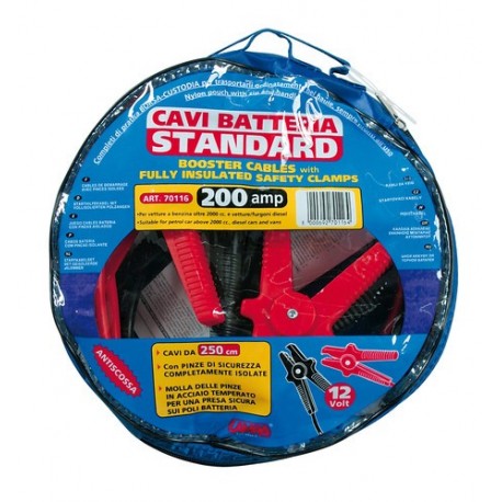 Cavi Batteria Standard - 250 cm - 200 A - 12.5 mm2