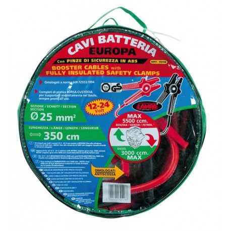 Cavi Batteria Europa - 350 cm - 350 A - 25 mm2