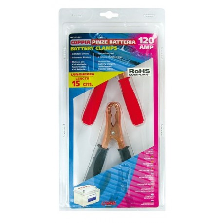 Coppia pinze batteria - 15 cm - 120A