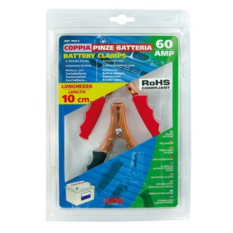 Coppia pinze batteria - 10 cm - 60A