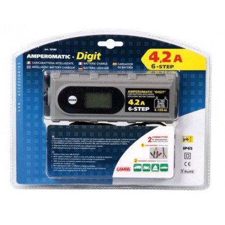 Amperomatic Digit caricabatteria intelligente 6/2012V - 0.8/4.2A