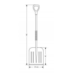 Pala da neve con manico in alluminio