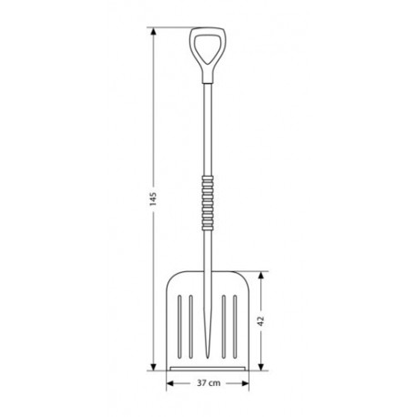 Pala da neve con manico in alluminio
