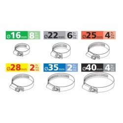 Kit fascette stringitubo in acciaio 26 pz