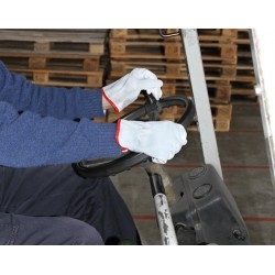 Guanti in pelle fiore e crosta di vitello - 9