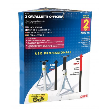 Coppia cavalletti officina - 2.000 kg