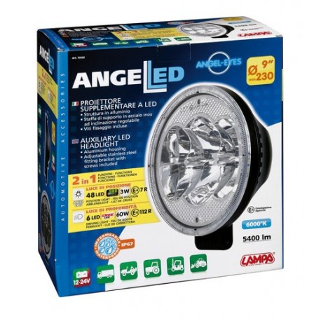 Angel-Led proiettore supplementare a 54 Led - 12/24V - diametro 230 mm