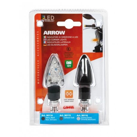 Arrow-2 indicatori di direzione a Led - 12V LED - nero