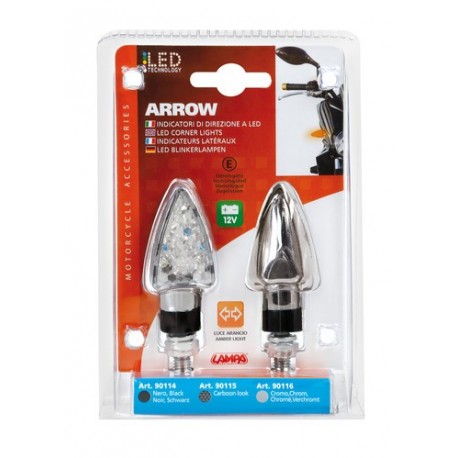 Arrow-2 indicatori di direzione a Led - 12V LED - cromo