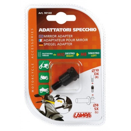 Adattatore per specchi moto Filetto diametro 10 mm destro - diametro 8 mm sinistro