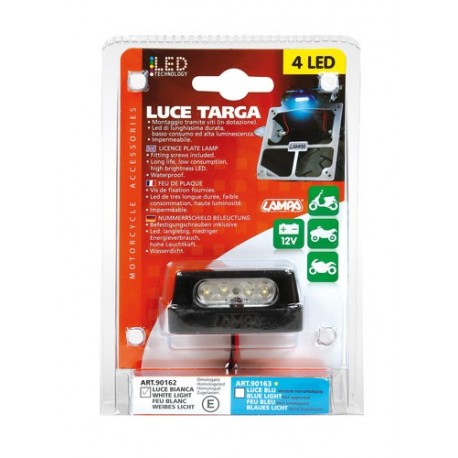 Luce targa a 4 Led - bianco - Omologato