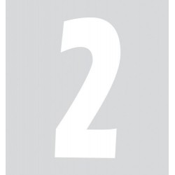 Spell-It Numero adesivo 140x65 mm - bianco - 2