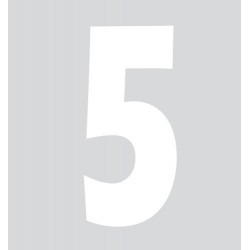 Spell-It Numero adesivo 140x65 mm - bianco - 5