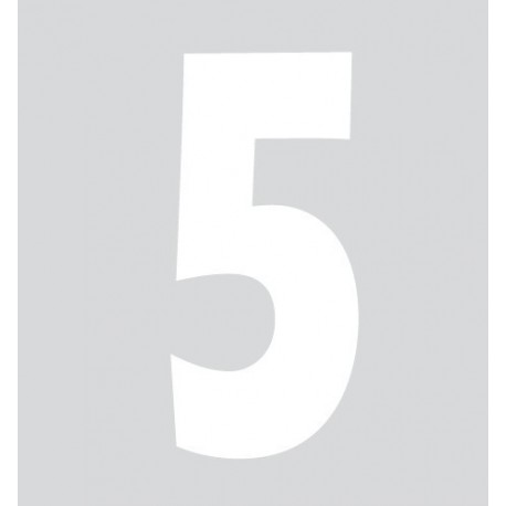 Spell-It Numero adesivo 140x65 mm - bianco - 5