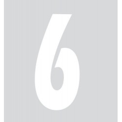 Spell-It Numero adesivo 140x65 mm - bianco - 6