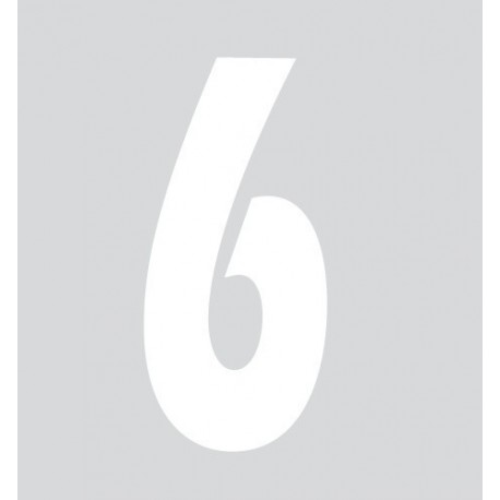 Spell-It Numero adesivo 140x65 mm - bianco - 6