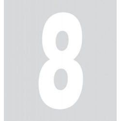 Spell-It Numero adesivo 140x65 mm - bianco - 8