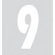 Spell-It Numero adesivo 140x65 mm - bianco - 9