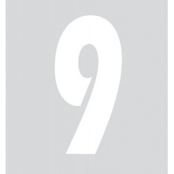 Spell-It Numero adesivo 140x65 mm - bianco - 9