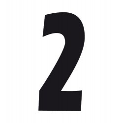 Spell-It Numero adesivo 140x65 mm - nero - 2