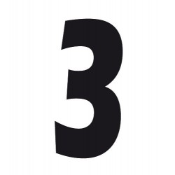 Spell-It Numero adesivo 140x65 mm - nero - 3