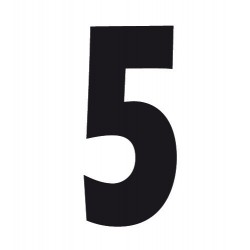 Spell-It Numero adesivo 140x65 mm - nero - 5