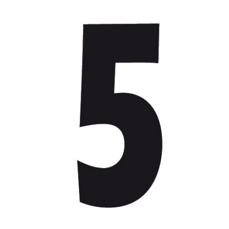 Spell-It Numero adesivo 140x65 mm - nero - 5