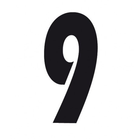 Spell-It Numero adesivo 140x65 mm - nero - 9